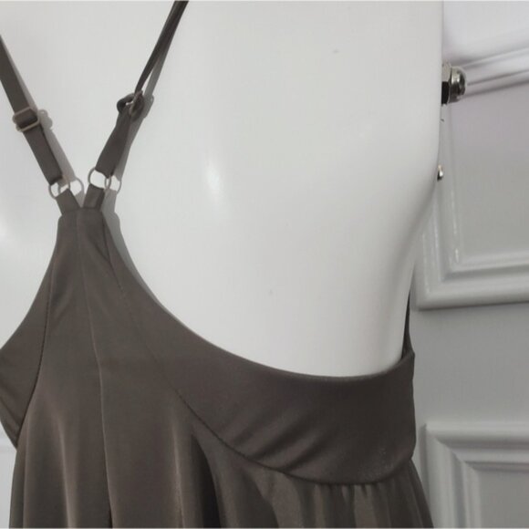 Armani Ex Vintage Satin Cascade Flowy Boho Dress- XS- NWOT - Picture 8 of 16